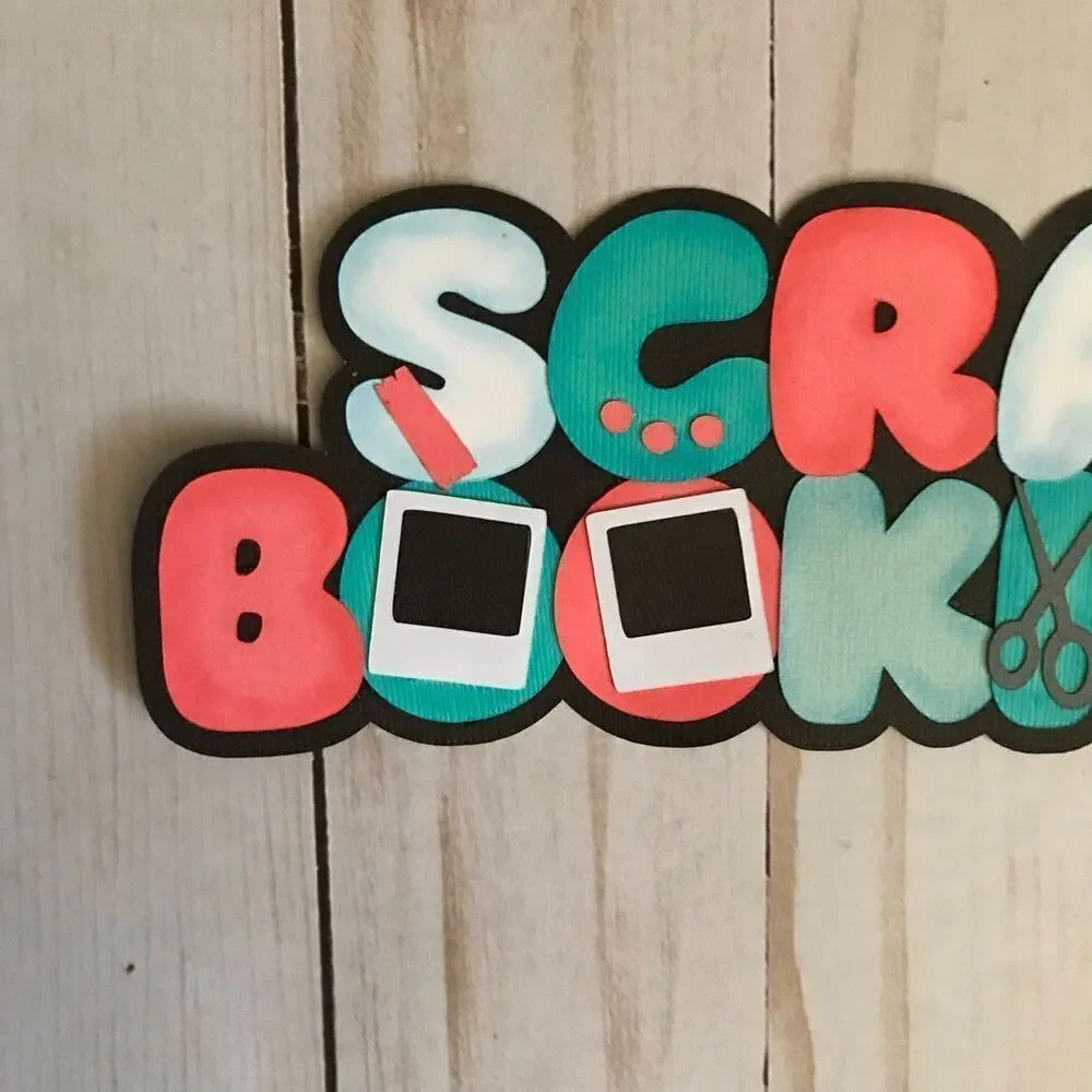 3-D Scrapbook or card title Scrapbooking Handmade acid free
